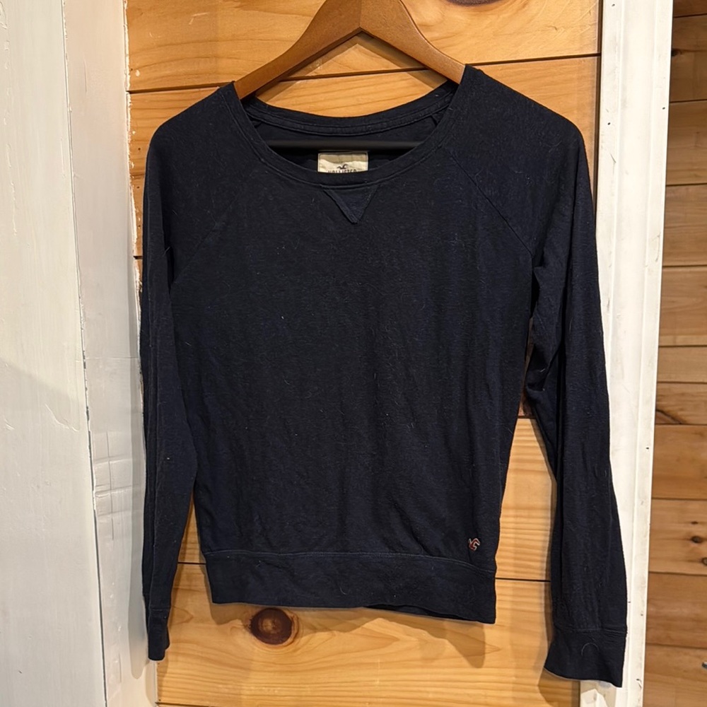 Hollister Women’s Long Sleeve Shirt Navy Blue Extra Small XS